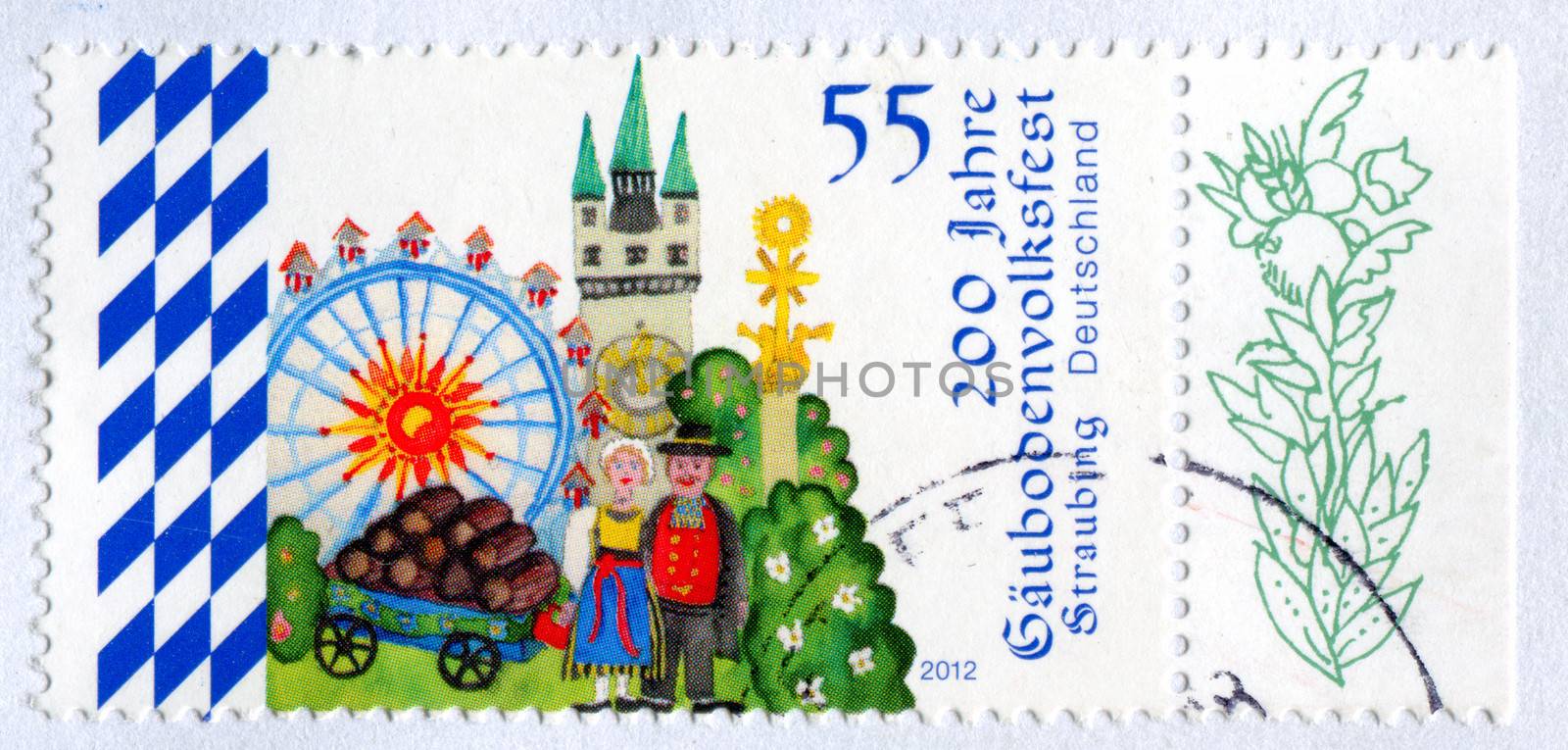 GERMANY - CIRCA 2012: stamp printed by Germany, shows Folk feast in Gauboden, circa 2012