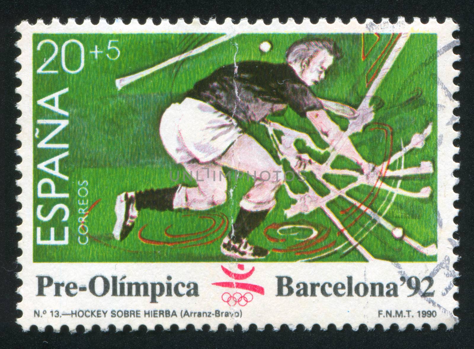 SPAIN - CIRCA 1990: stamp printed by Spain, shows sportsman, circa 1990