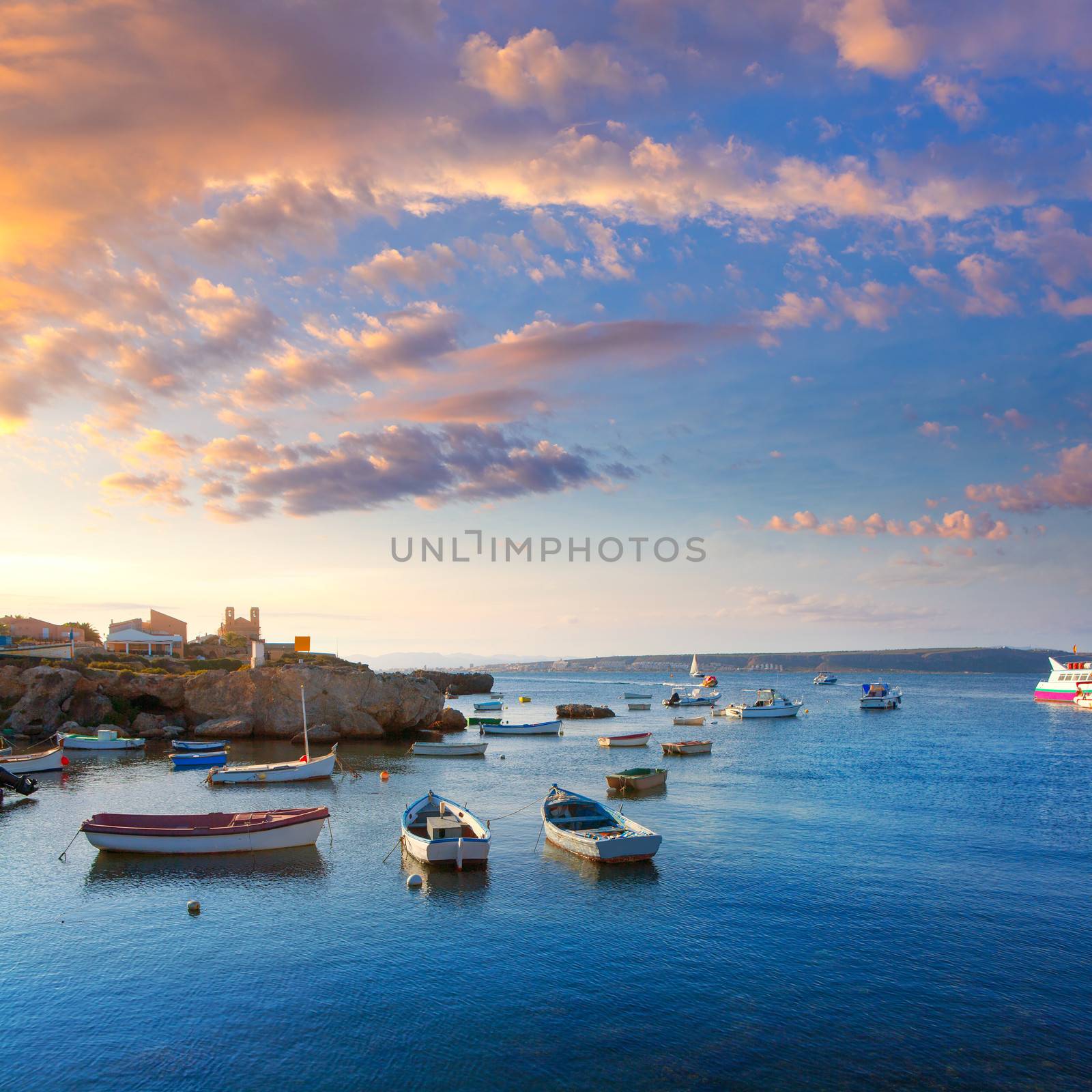 Tabarca islands boats in alicante Spain by lunamarina