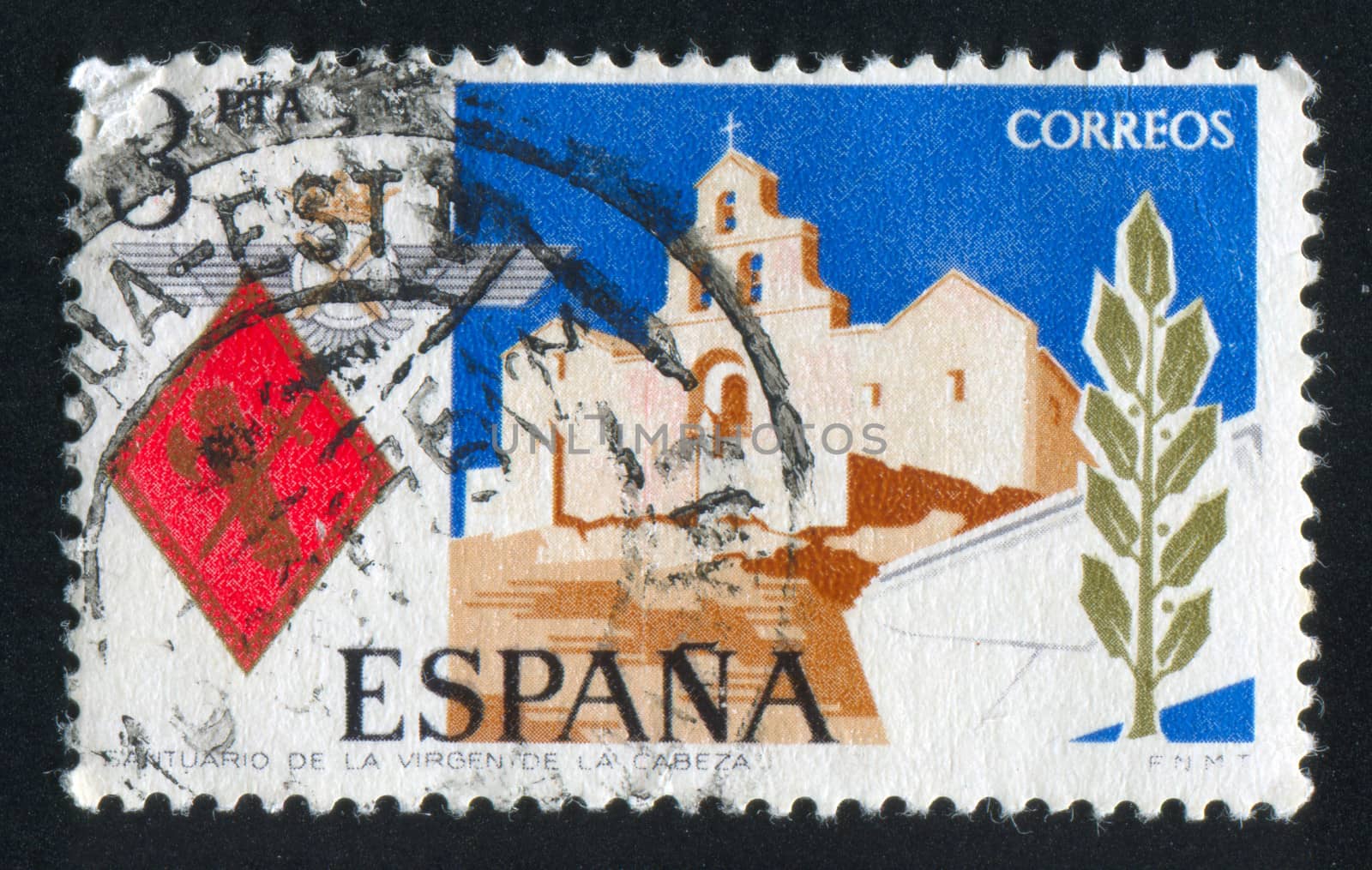 SPAIN - CIRCA 1975: stamp printed by Spain, shows Sanctuary, circa 1975