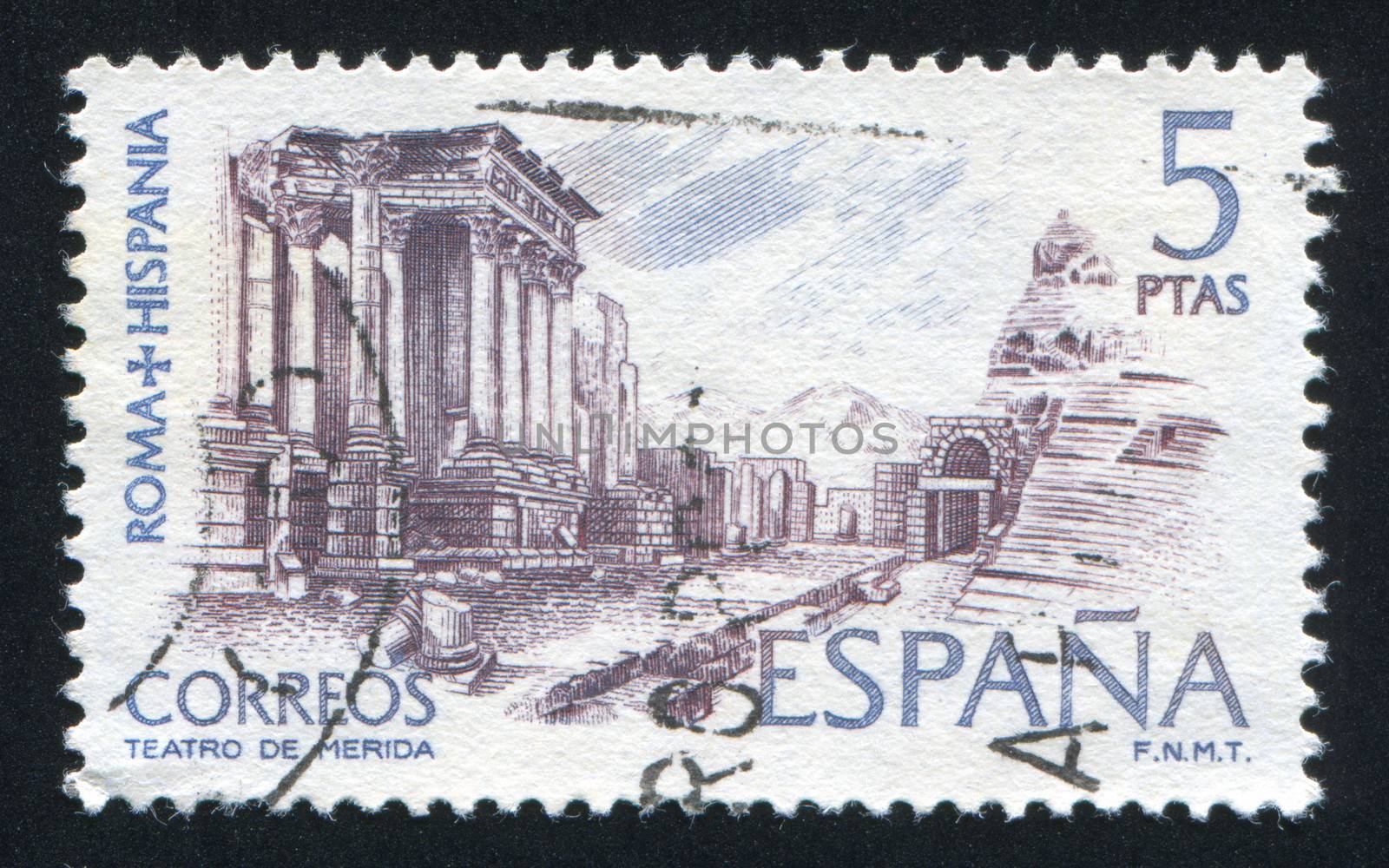 SPAIN - CIRCA 1974: stamp printed by Spain, shows Building in San Juan, circa 1974