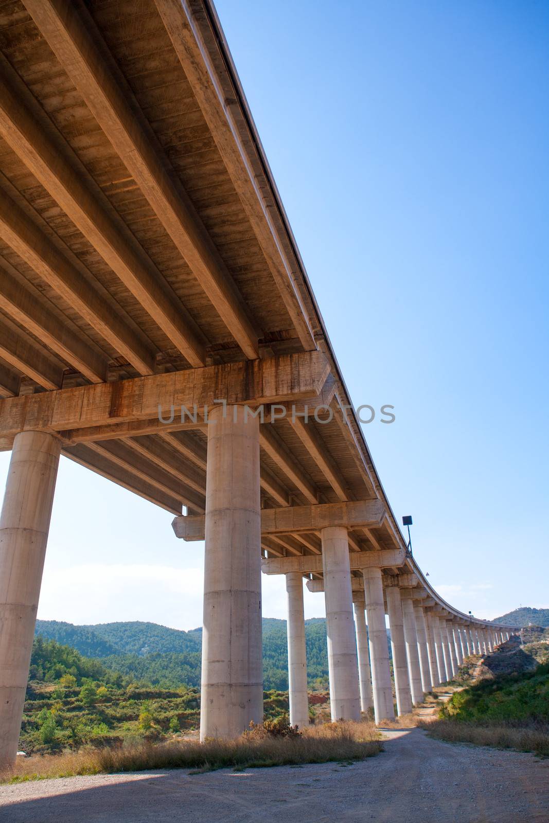 viaducto de Bunol in Autovia A-3 road Valencia Spain