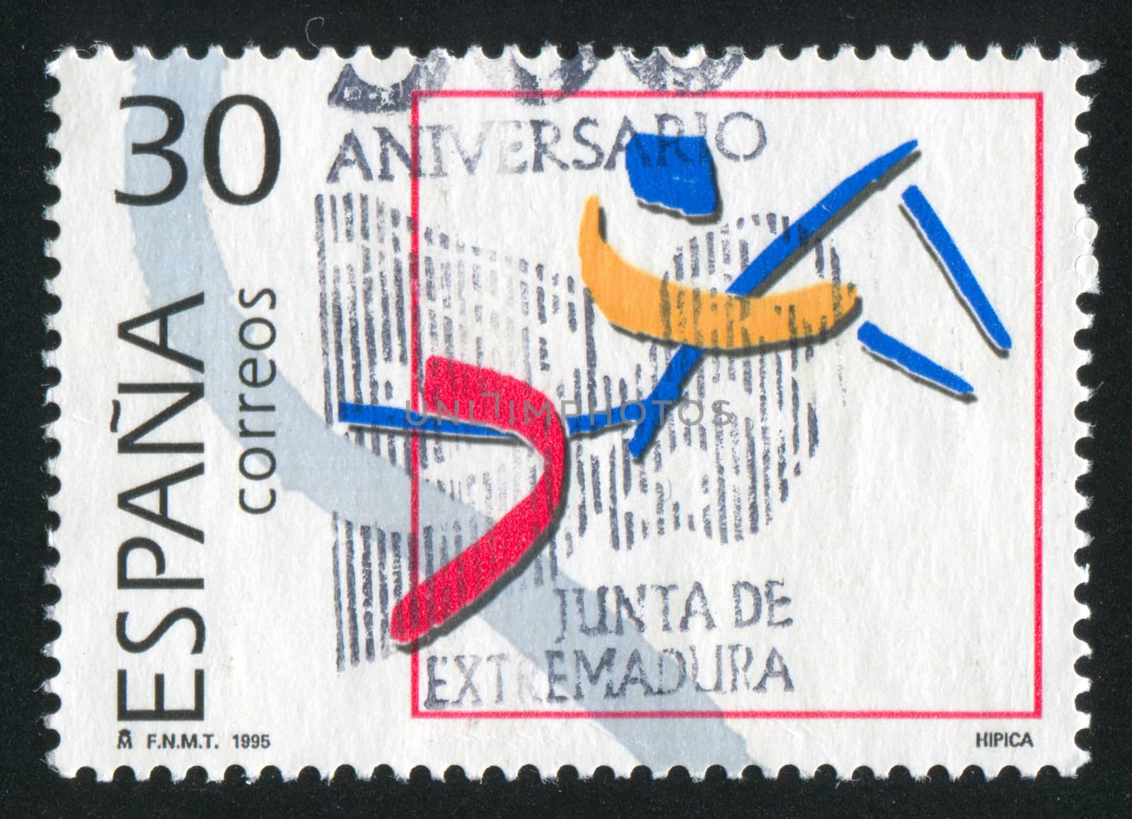 SPAIN - CIRCA 1995: stamp printed by Spain, shows Riding, circa 1995