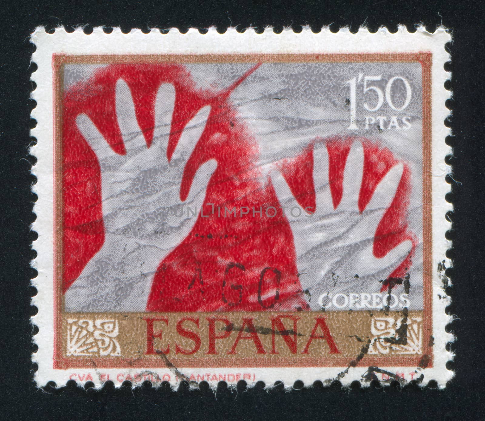 SPAIN - CIRCA 1967: stamp printed by Spain, shows Hands, circa 1967