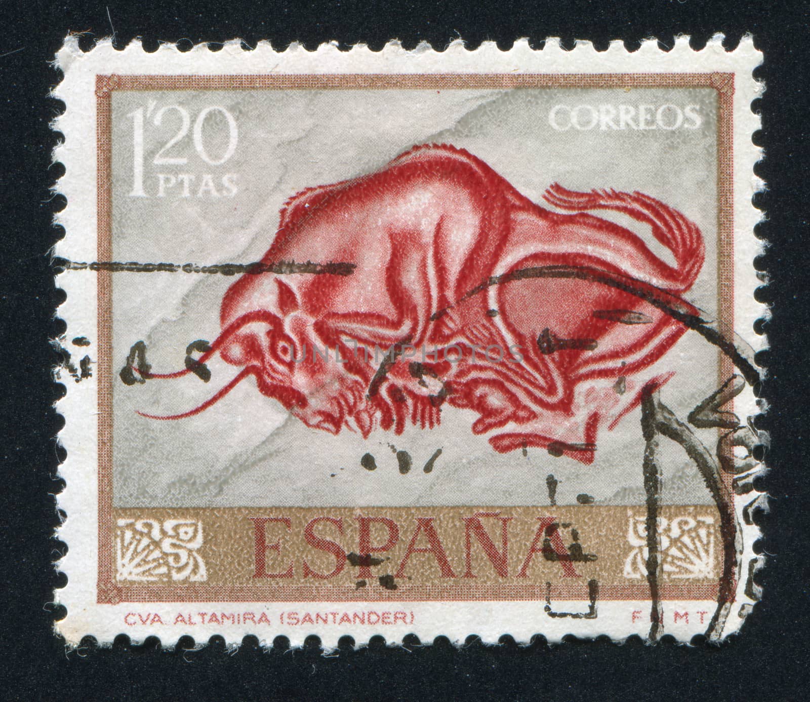 SPAIN - CIRCA 1967: stamp printed by Spain, shows Bison, circa 1967