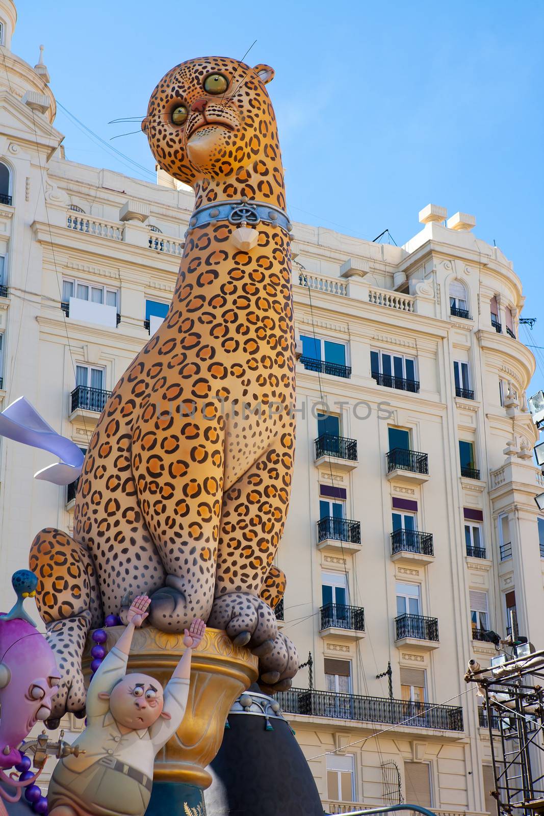 Fallas in Valencia fest figures that will burn on March 19 traditional popular celebration