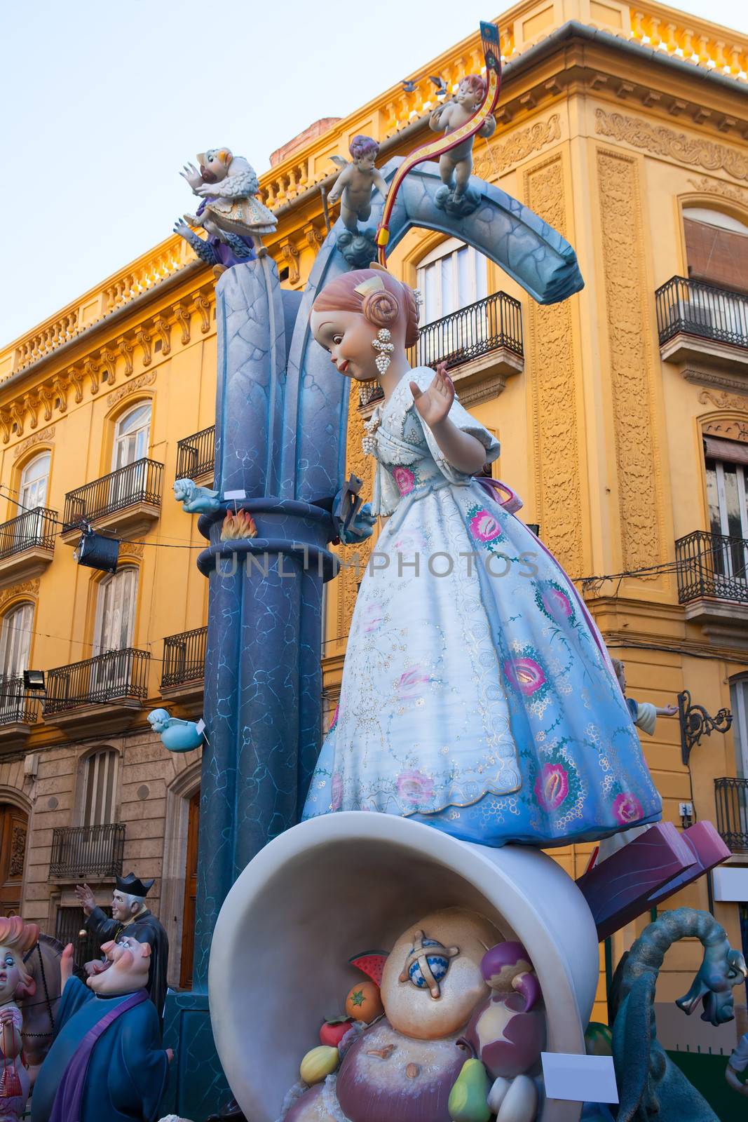 Fallas in Valencia fest figures that will burn on March 19 tradi by lunamarina