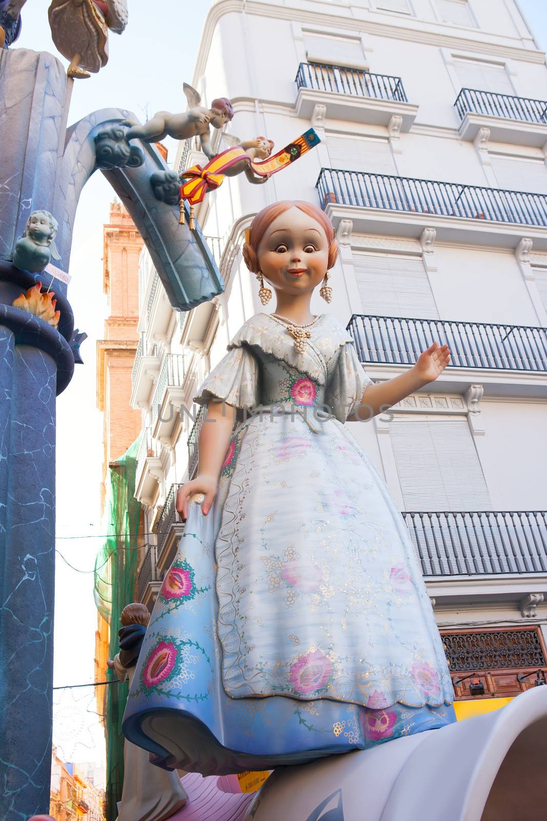 Fallas in Valencia fest figures that will burn on March 19 by lunamarina