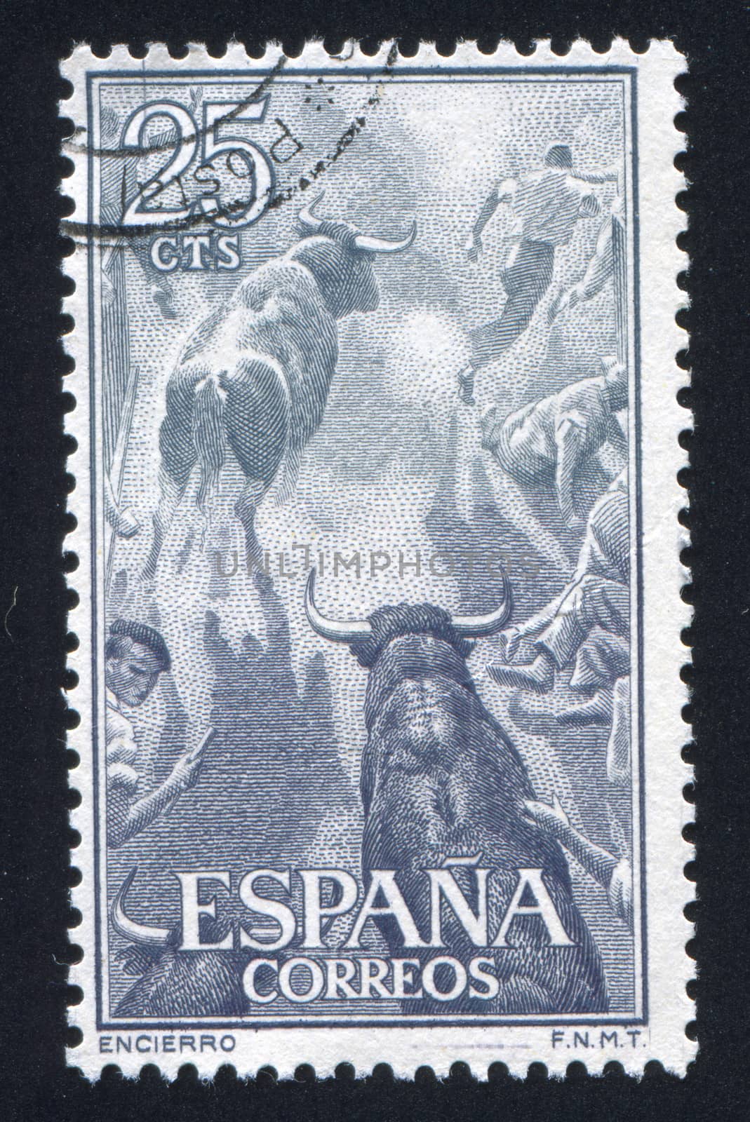 SPAIN - CIRCA 1960: stamp printed by Spain, shows Bullfighter, Corrida, circa 1960