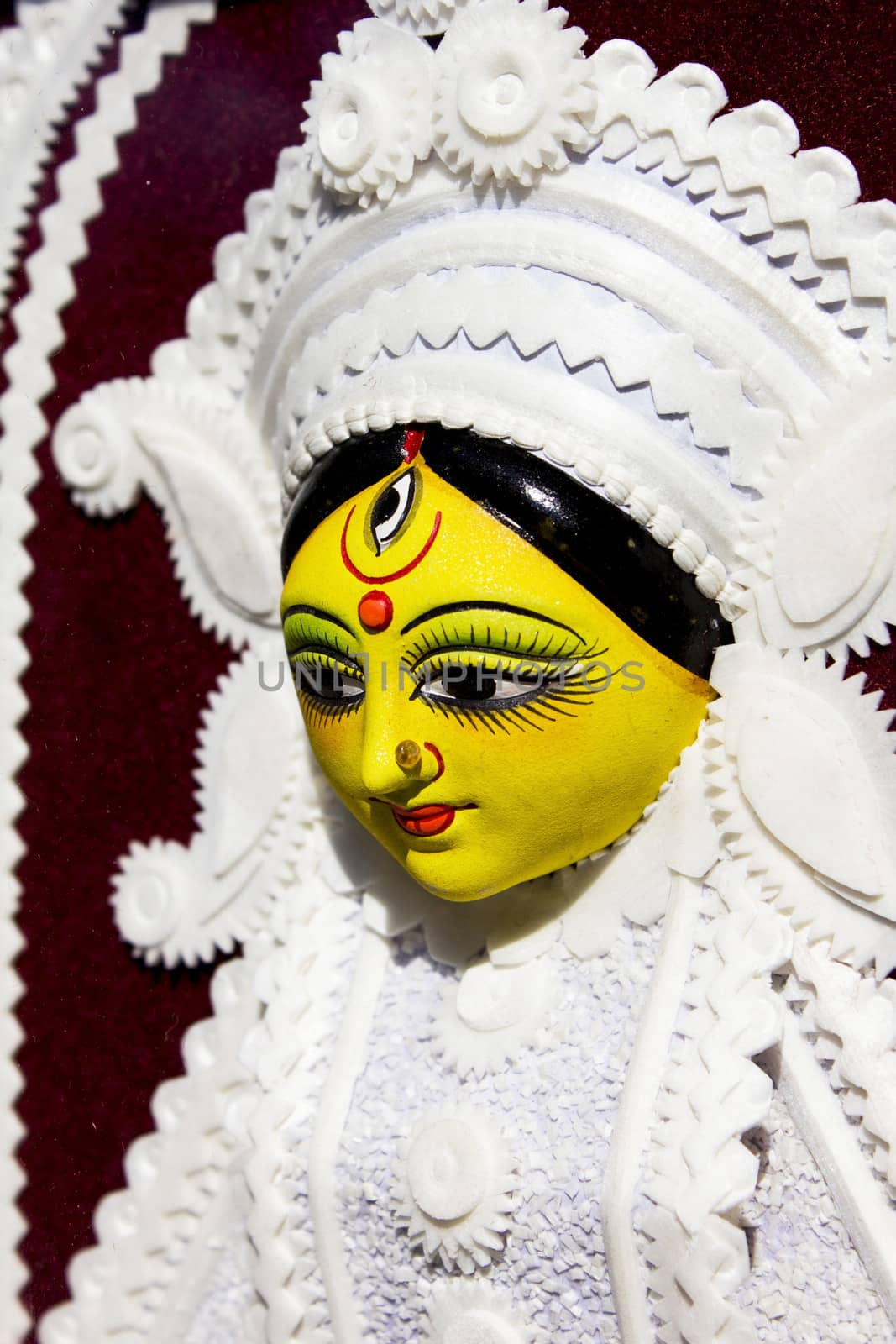 goddess durga statue in surjakund fair