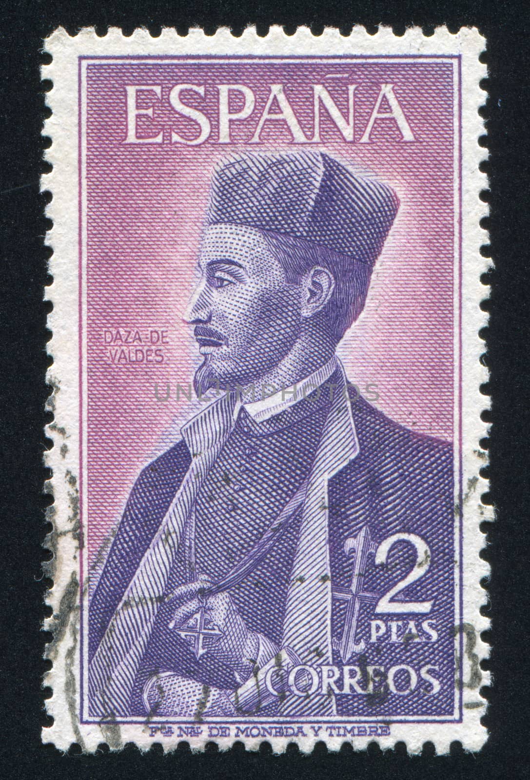 SPAIN - CIRCA 1966: stamp printed by Spain, shows Daza de Valdes, scientist, circa 1966
