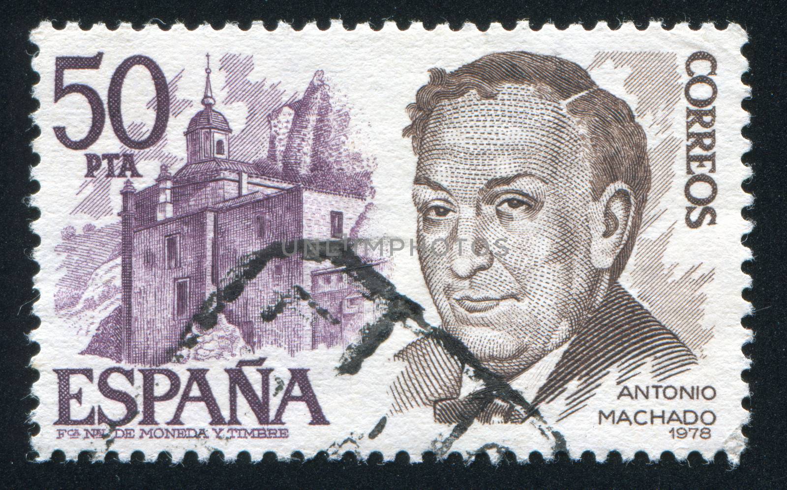 SPAIN - CIRCA 1978: stamp printed by Spain, shows Antonio Machado Ruiz, circa 1978