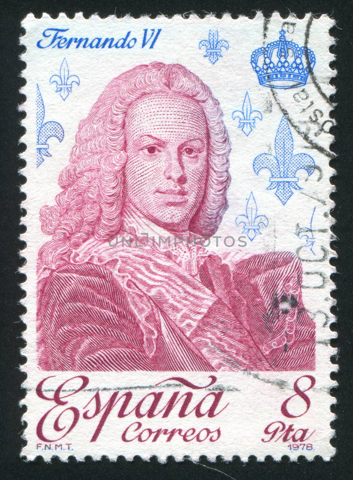 SPAIN - CIRCA 1978: stamp printed by Spain, shows Ferdinand VI, circa 1978