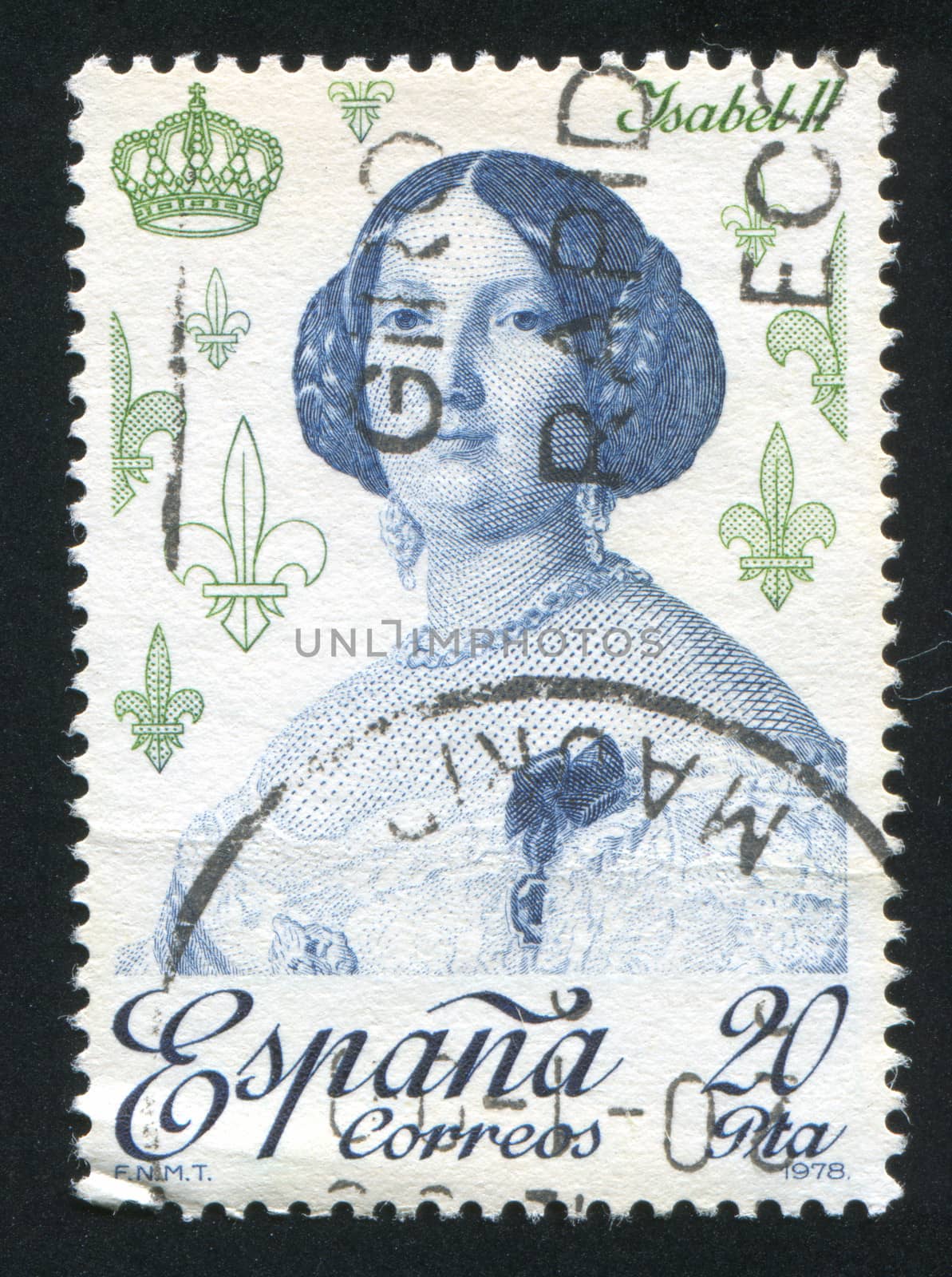 SPAIN - CIRCA 1978: stamp printed by Spain, shows Isabella II, circa 1978