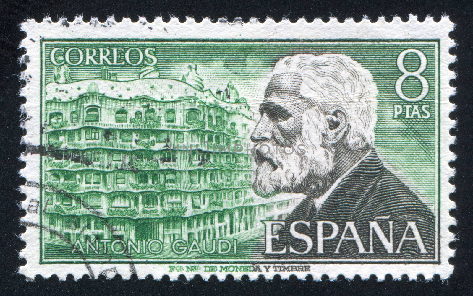 SPAIN - CIRCA 1975: stamp printed by Spain, shows Antonio
Gaudi, circa 1975