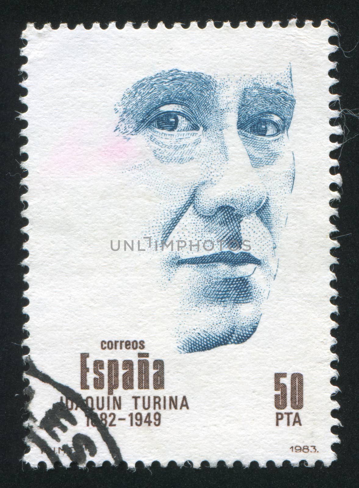 SPAIN - CIRCA 1983: stamp printed by Spain, shows Joaquin Turina Perez, composer, circa 1983