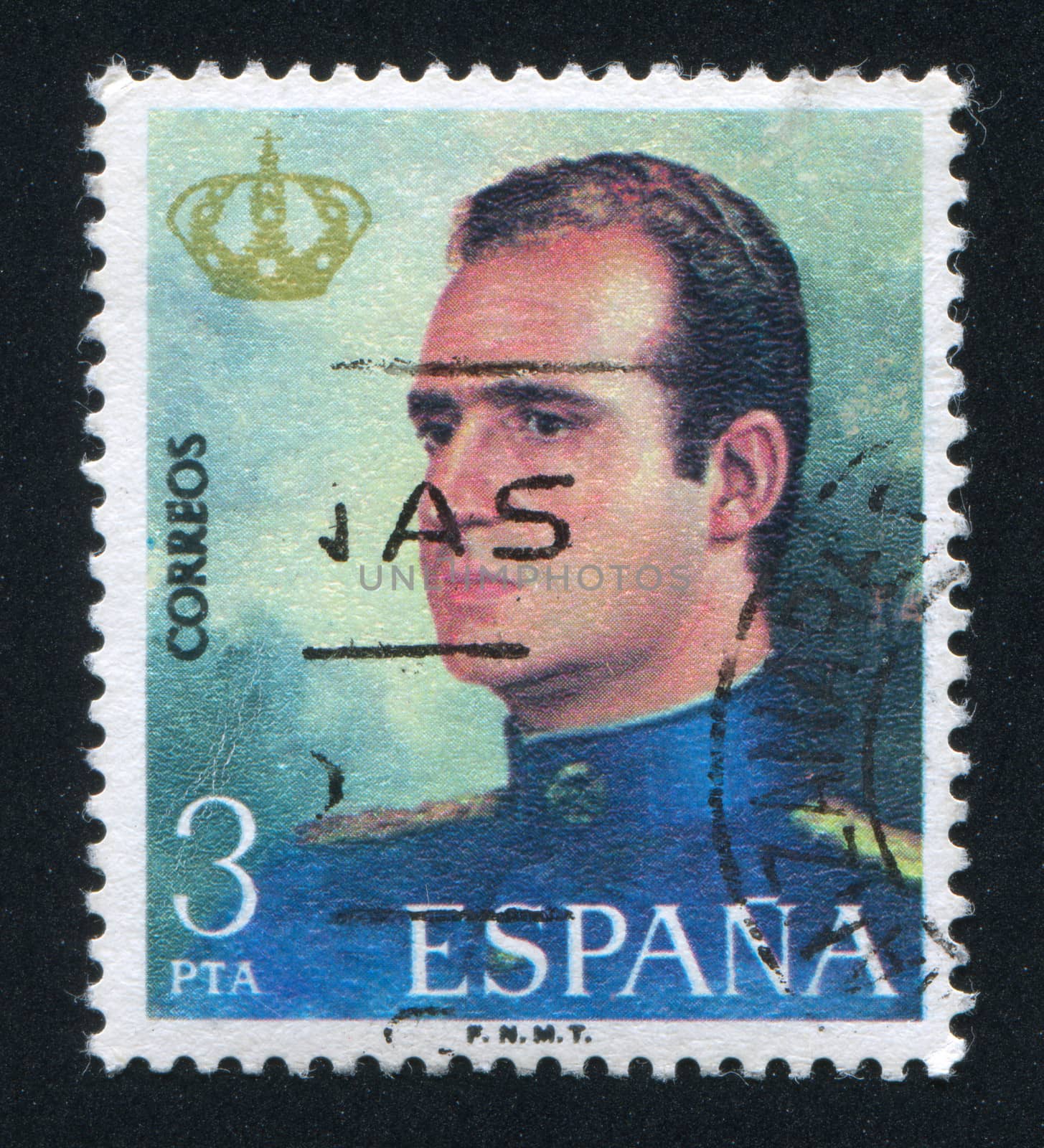 SPAIN - CIRCA 1975: stamp printed by Spain, shows King Juan Carlos I, circa 1975