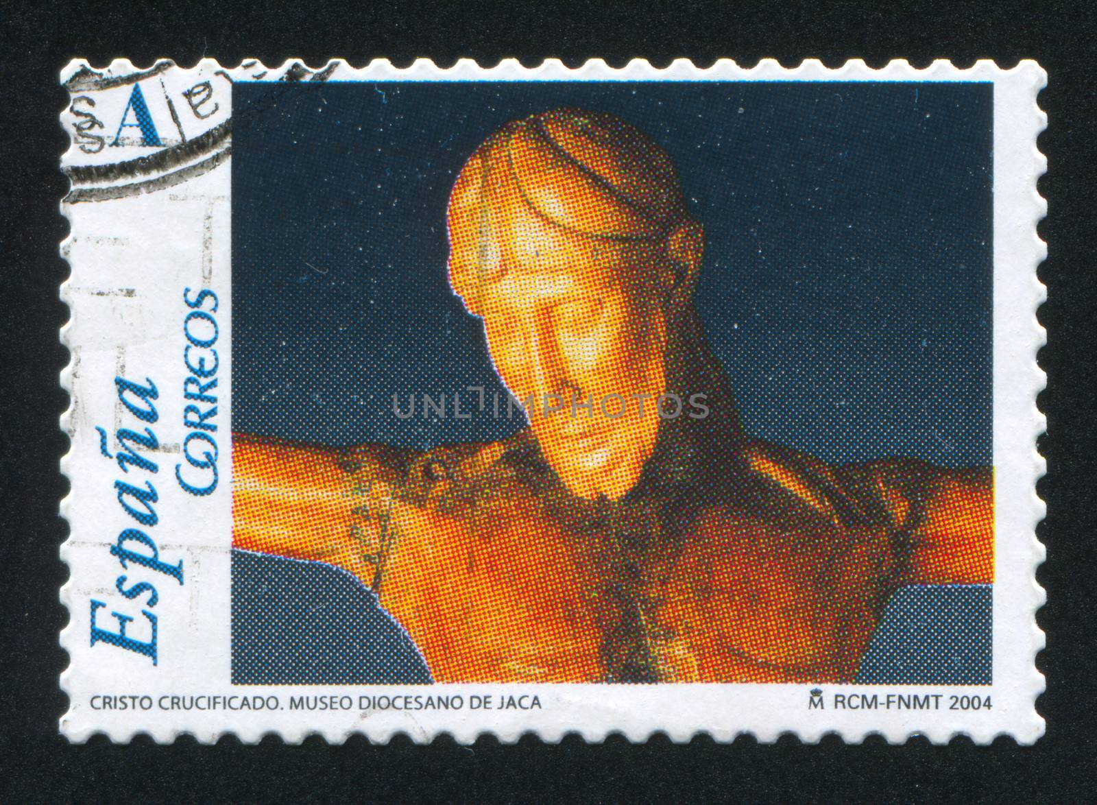 SPAIN - CIRCA 2004: stamp printed by Spain, shows  Crucifixion of Jesus Christ, circa 2004