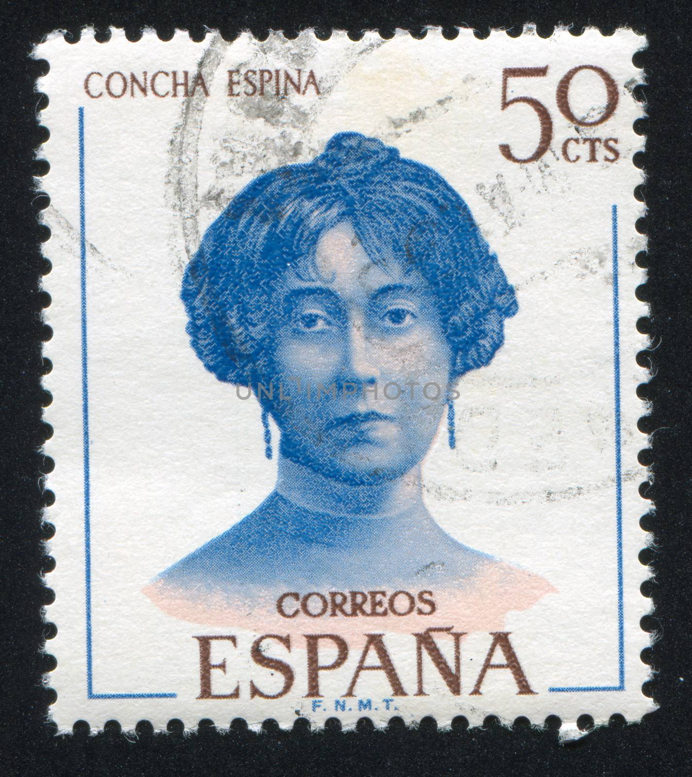 SPAIN - CIRCA 1970: stamp printed by Spain, shows Concha Espina, circa 1970