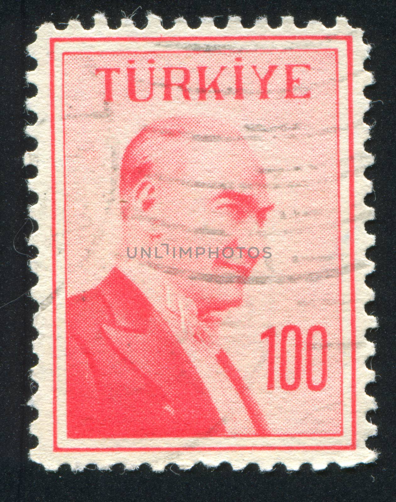 TURKEY - CIRCA 1972: stamp printed by Turkey, shows president Kemal Ataturk, circa 1972.