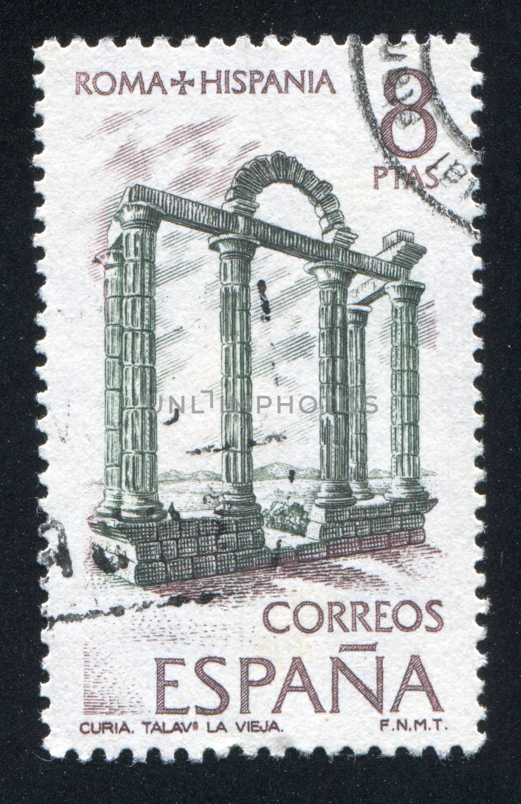 SPAIN - CIRCA 1974: stamp printed by Spain, shows Tribunal Arch, Talavera Forum, circa 1974