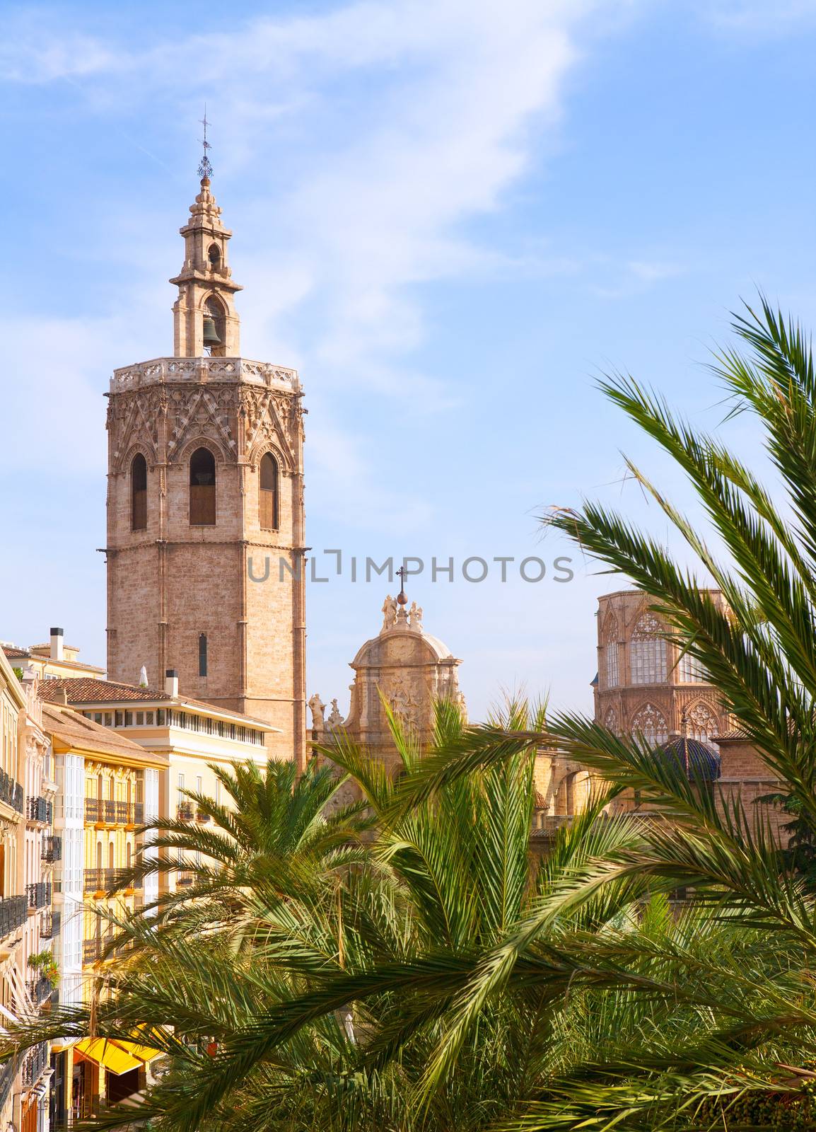 Valencia historic downtown El Miguelete and Cathedral by lunamarina