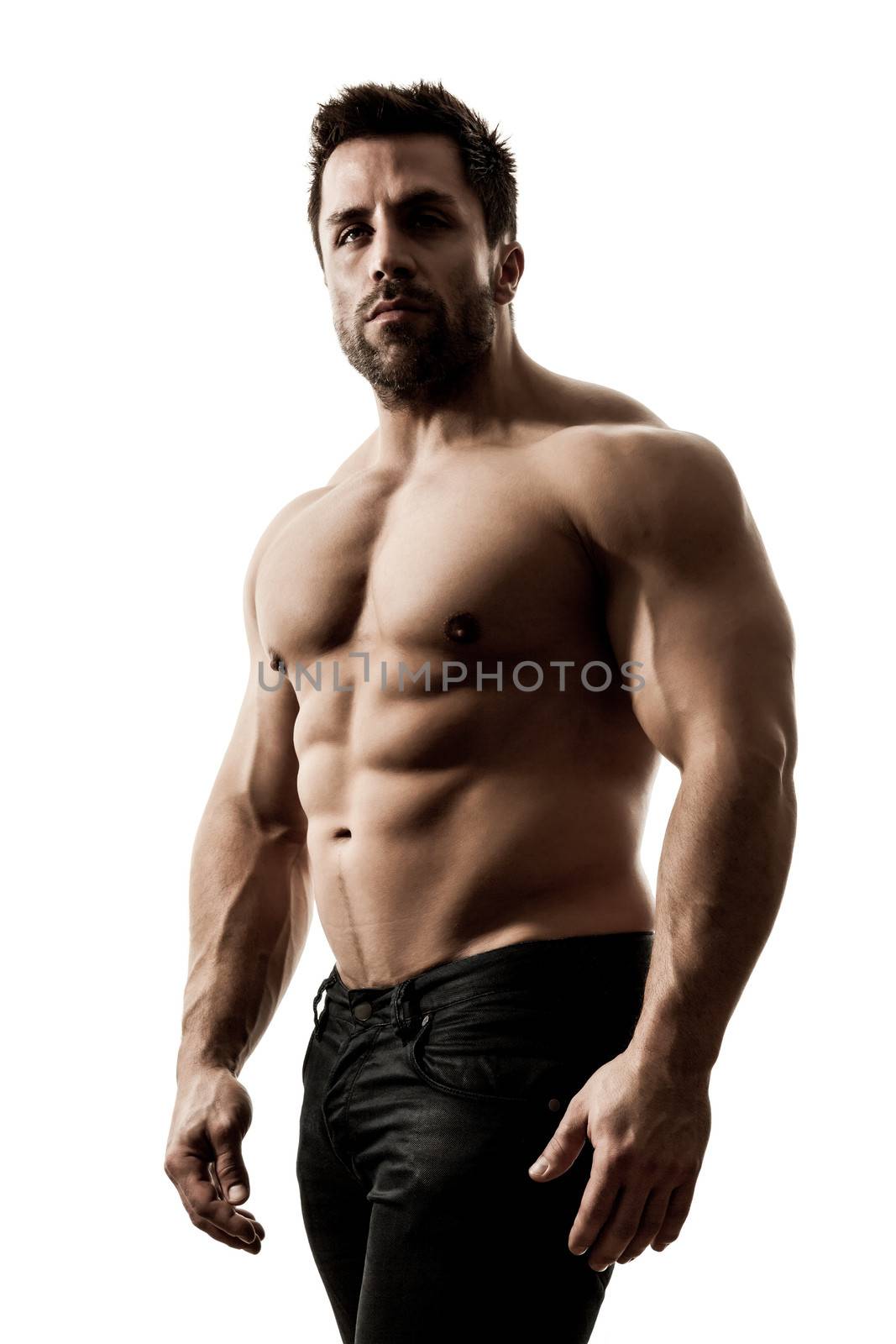muscular man by magann