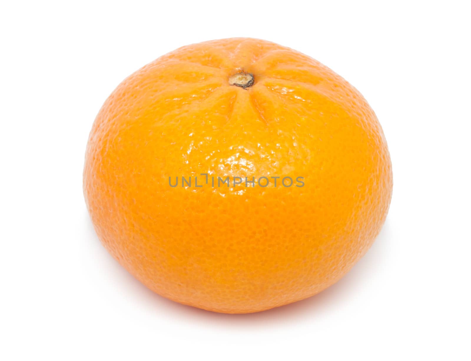 Juicy tangerine or mandarin isolated on white background