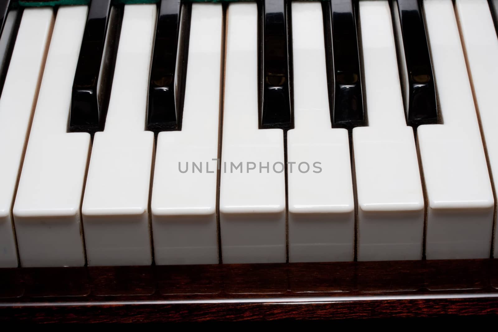 Beautiful close up photo of piano keys