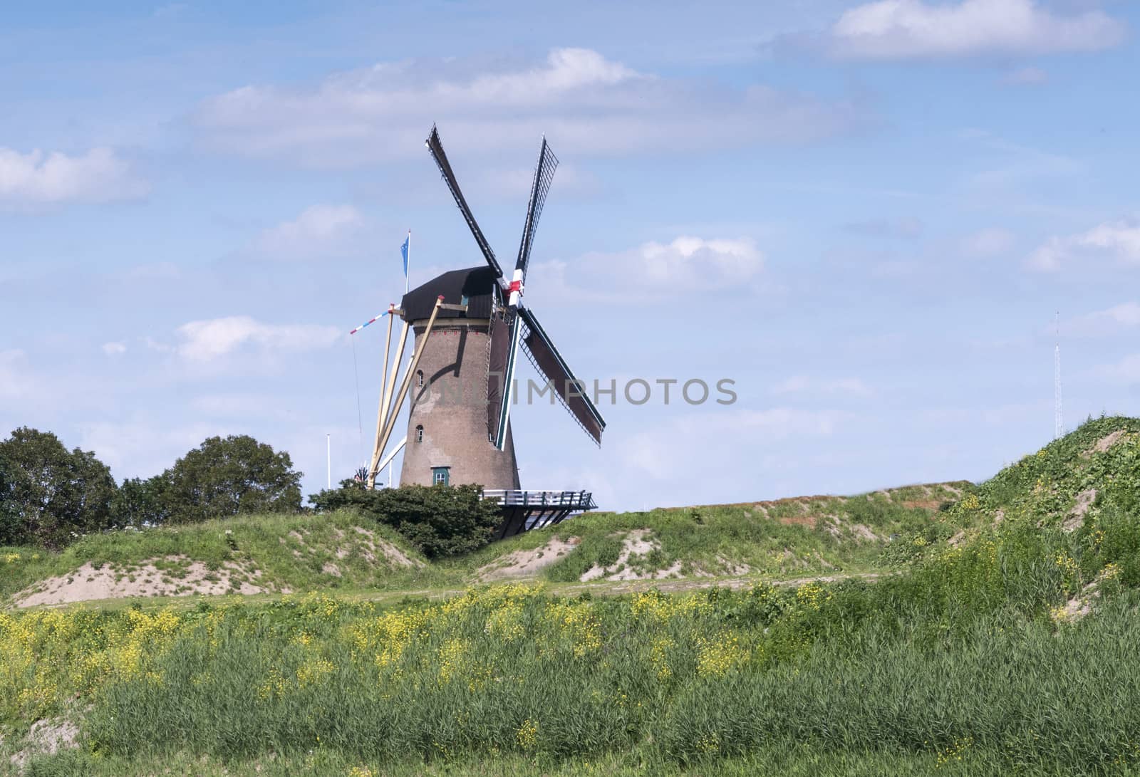 windmill de goed hoop in holland village Hellevoetsluis