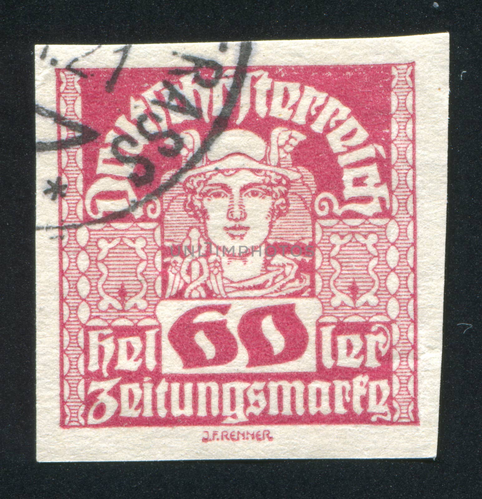 AUSTRIA - CIRCA 1919: stamp printed by Austria, shows Mercury, circa 1919