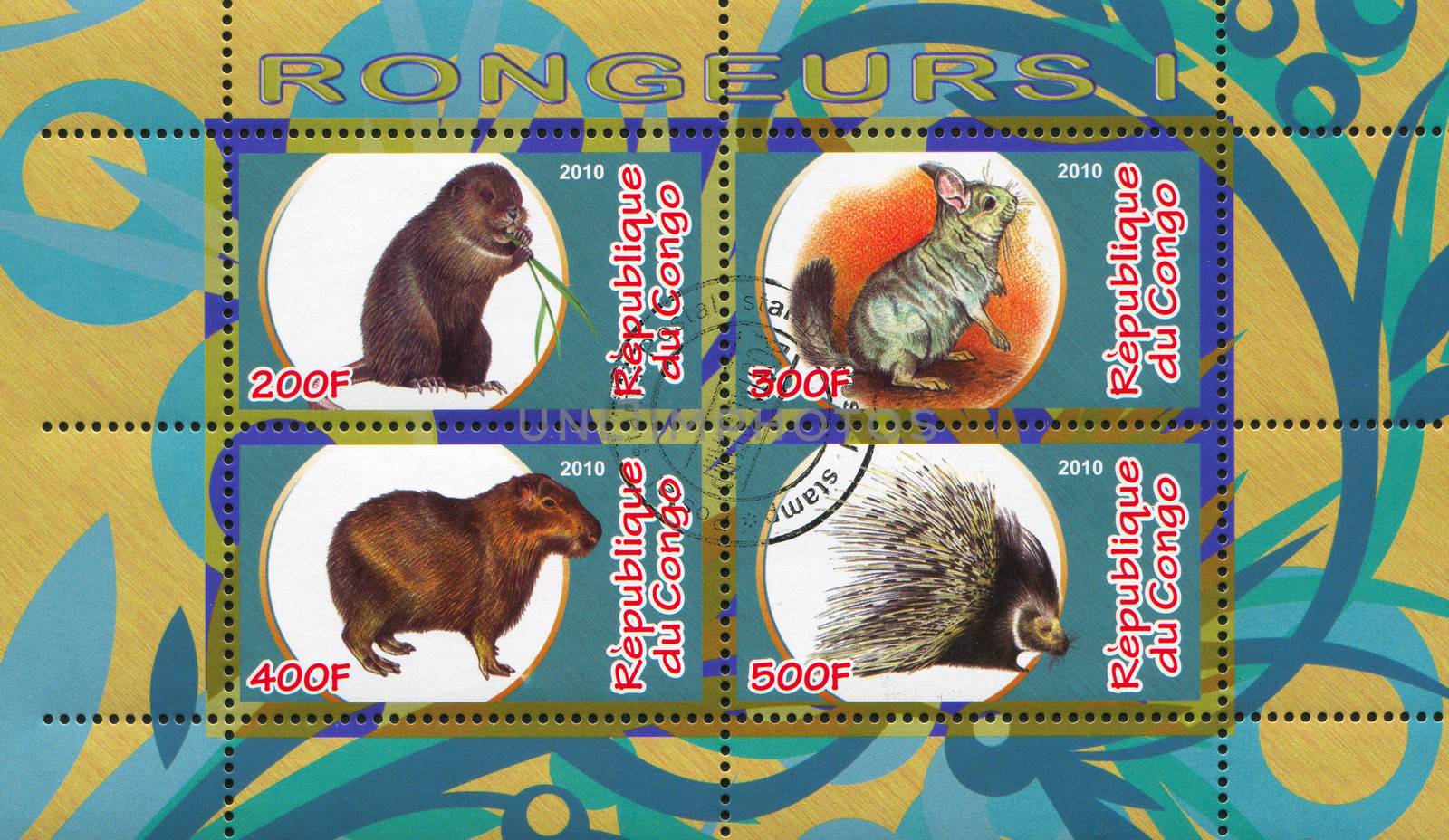 CONGO - CIRCA 2010: stamp printed by Congo, shows animalss, circa 2010