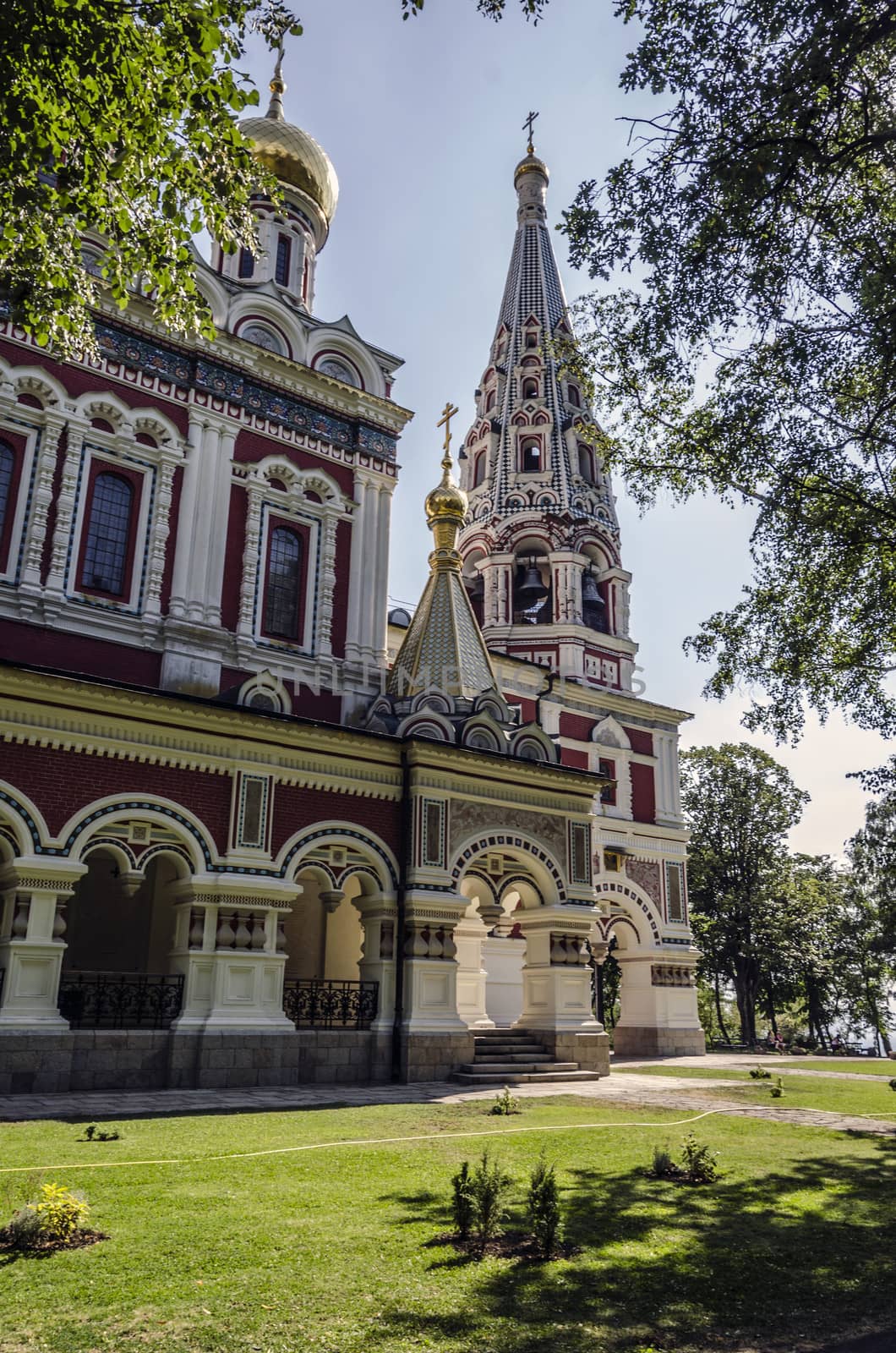 Beautiful church in Bulgaria, Shipka city. With amazing architecture and colors!