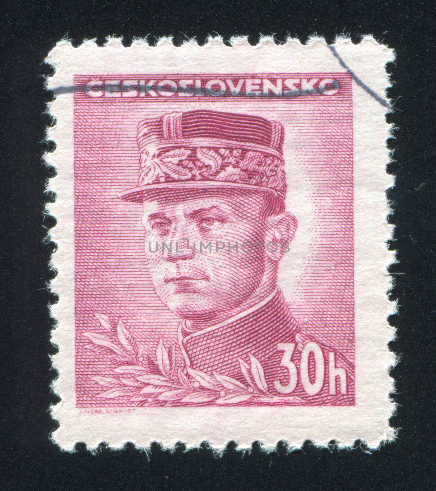 CZECHOSLOVAKIA - CIRCA 1945: stamp printed by Czechoslovakia, shows Stefanik, circa 1945