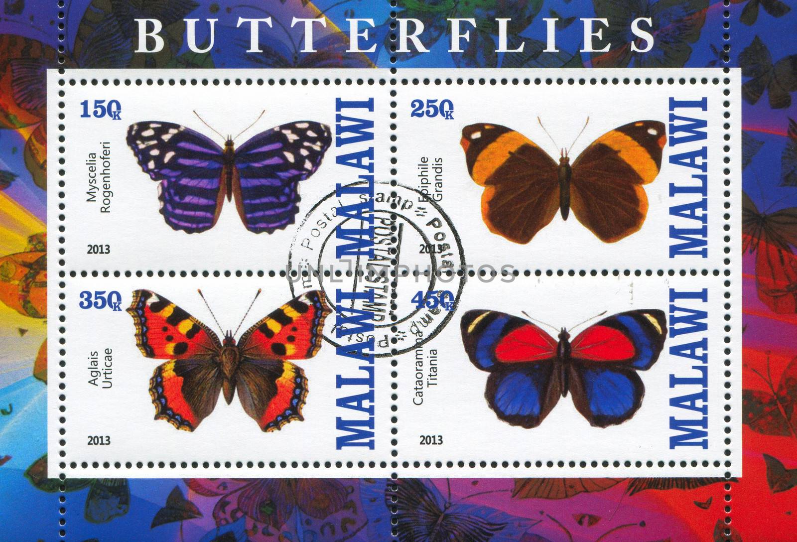 MALAWI - CIRCA 2013: stamp printed by Malawi, shows butterfly, circa 2013