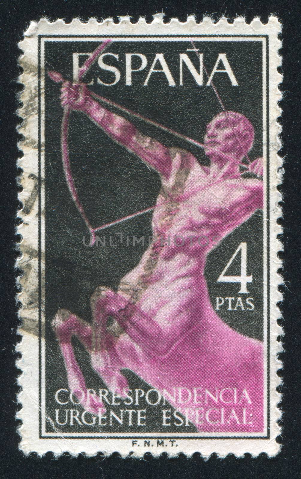 SPAIN - CIRCA 1966: stamp printed by Spain, shows Centauro, circa 1966