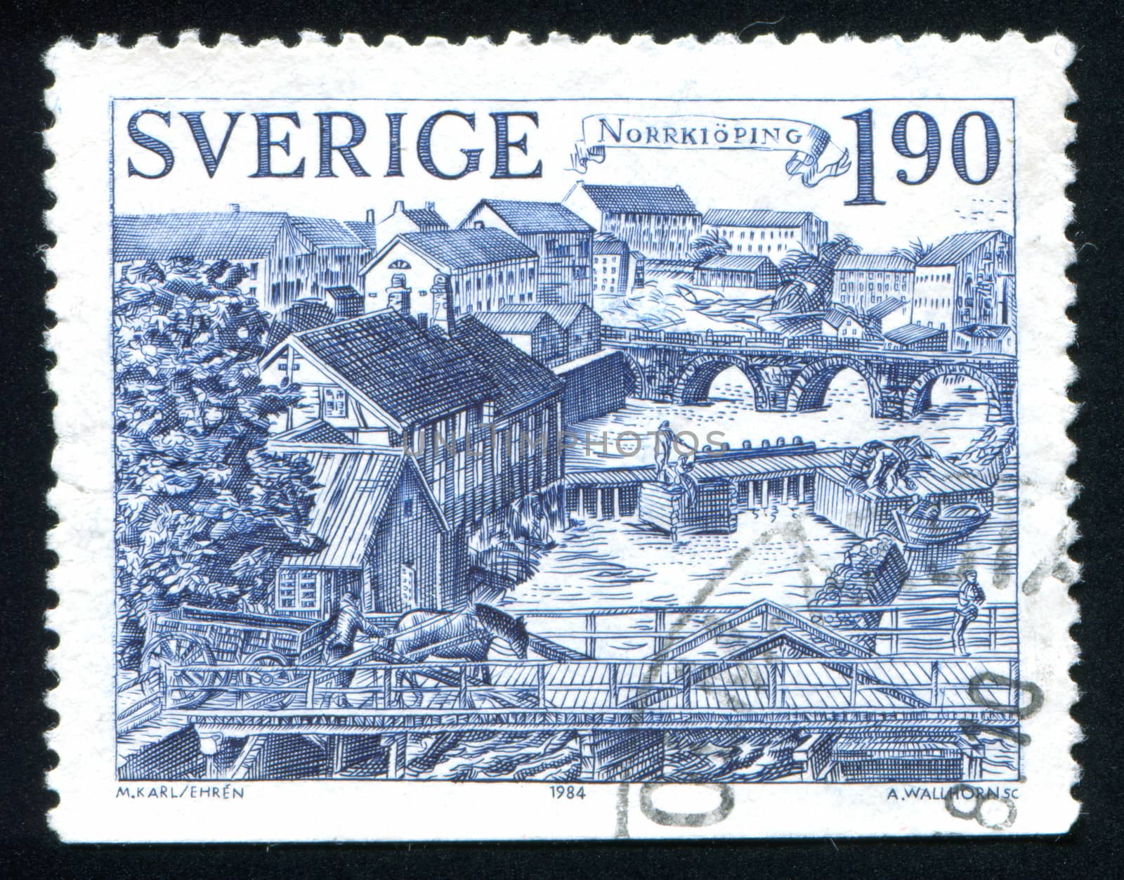 SWEDEN - CIRCA 1984: stamp printed by Sweden, shows Norrkoping, circa 1984