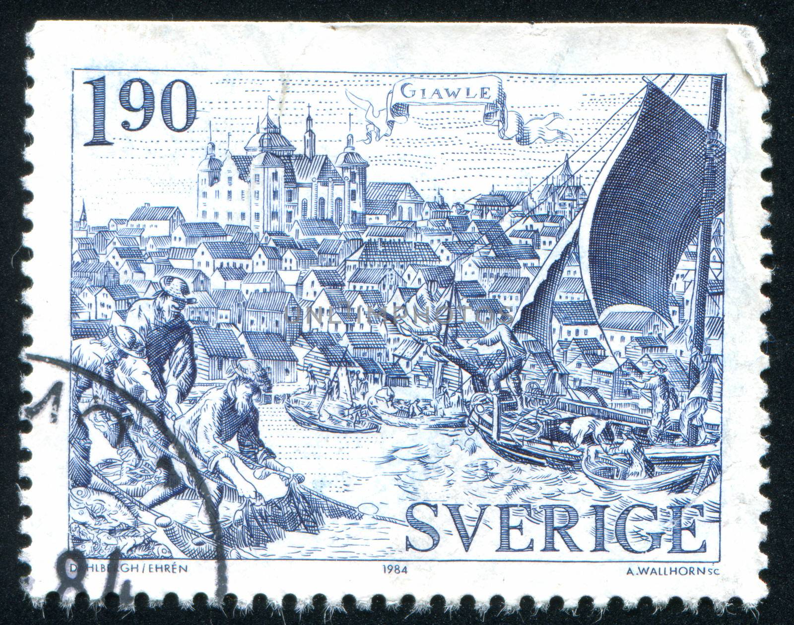 SWEDEN - CIRCA 1984: stamp printed by Sweden, shows Gavle, circa 1984