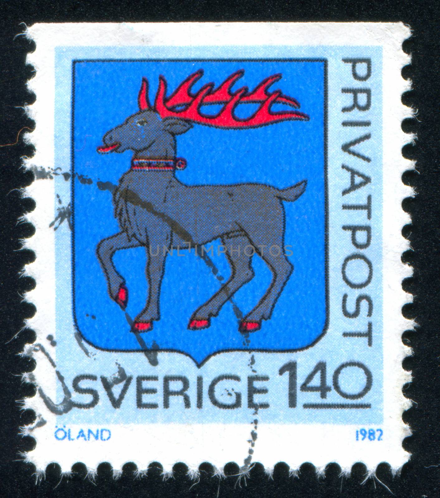 SWEDEN - CIRCA 1982: stamp printed by Sweden, shows Oland Arms, circa 1982