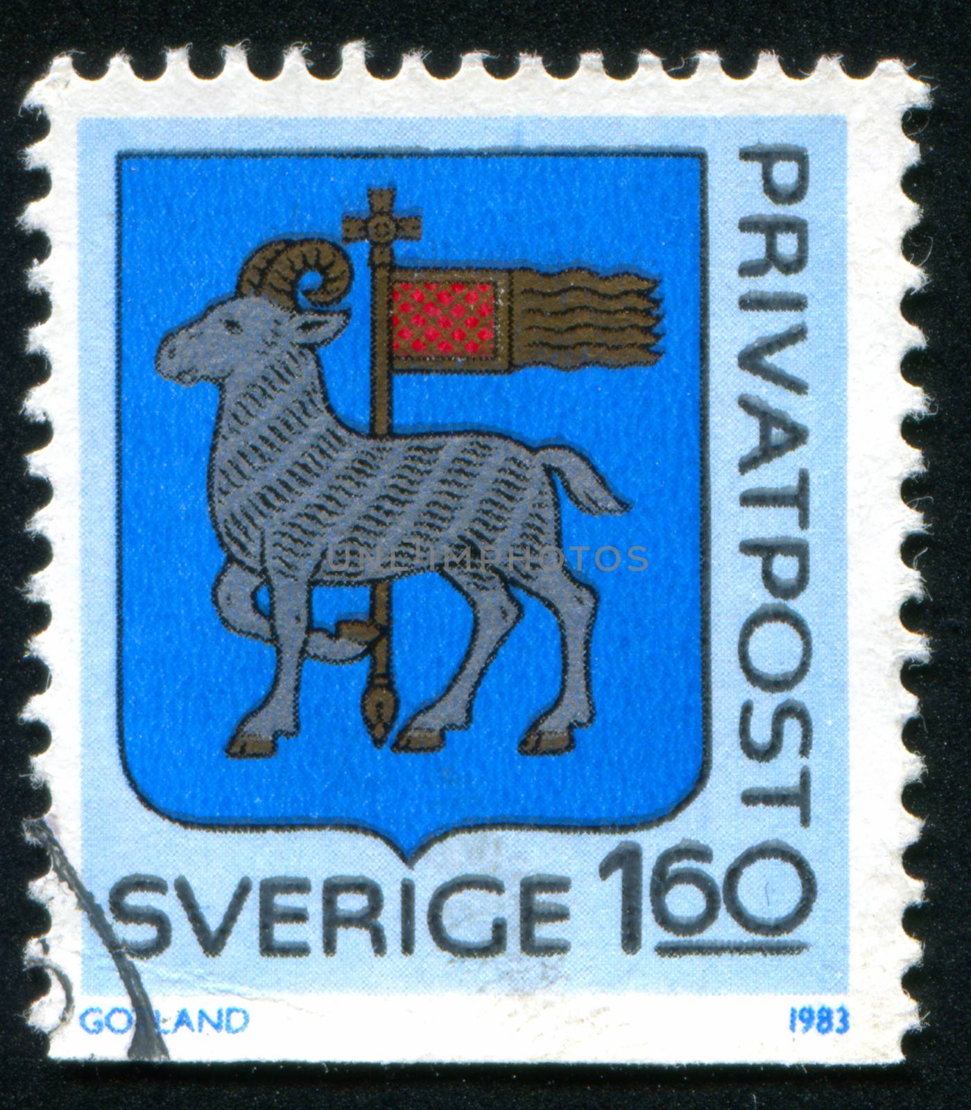 SWEDEN - CIRCA 1983: stamp printed by Sweden, shows Gotland Arms, circa 1983