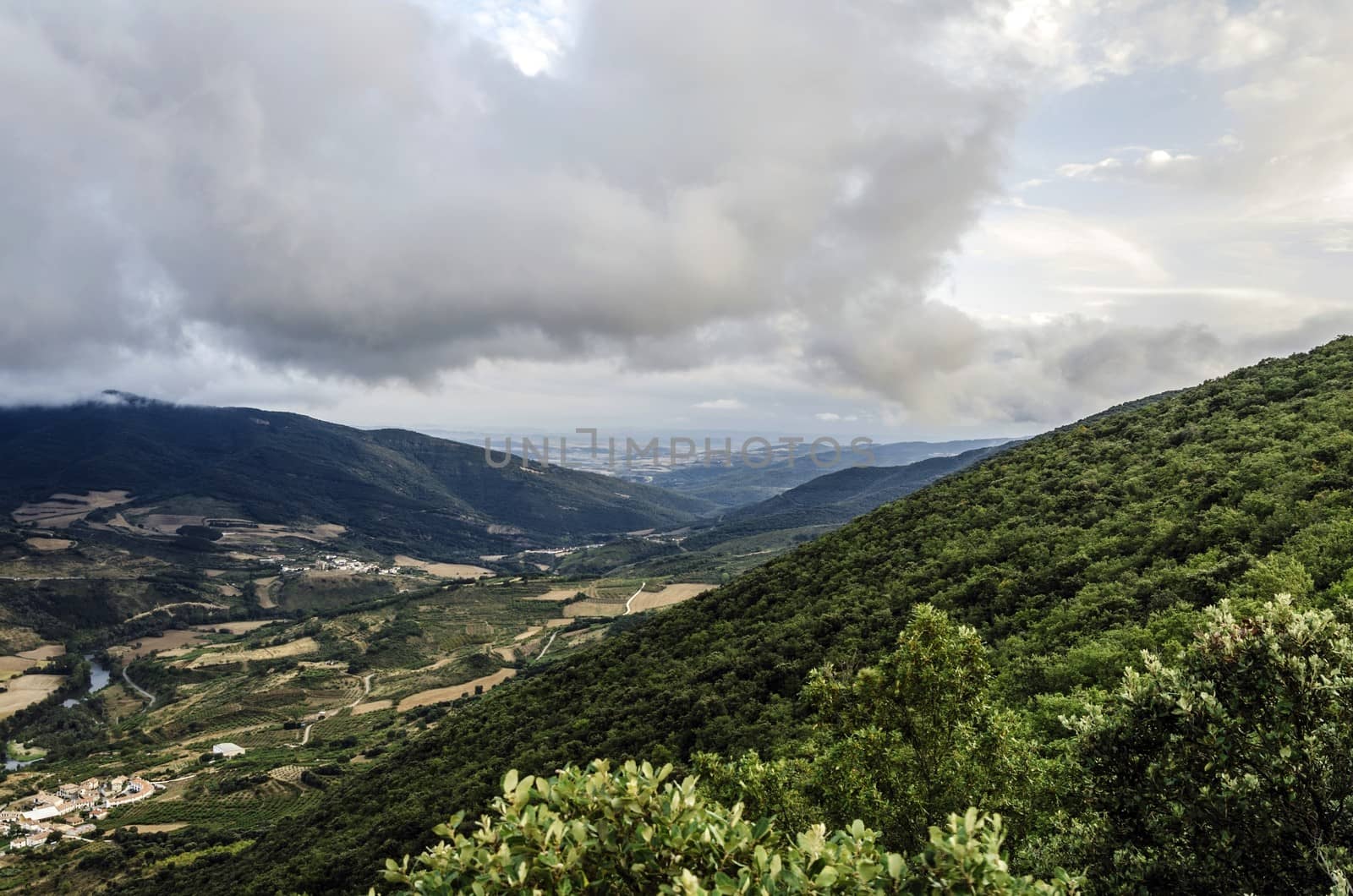 Beautiful view from the mountain in Spain.