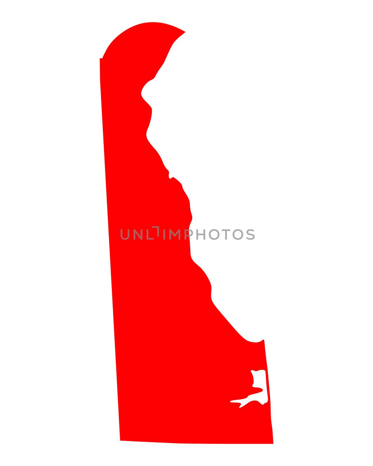 Map of Delaware