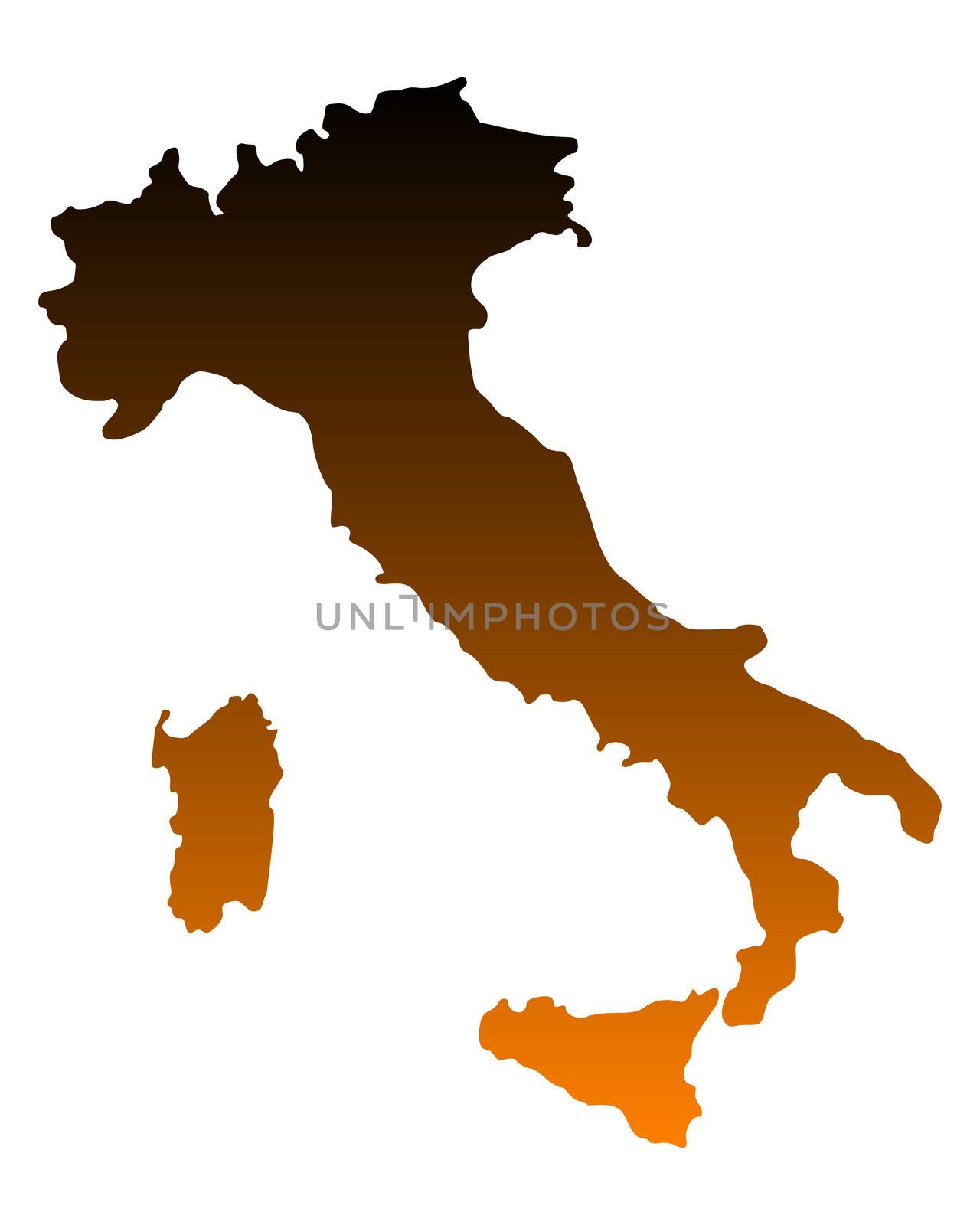 Map of Italy by rbiedermann