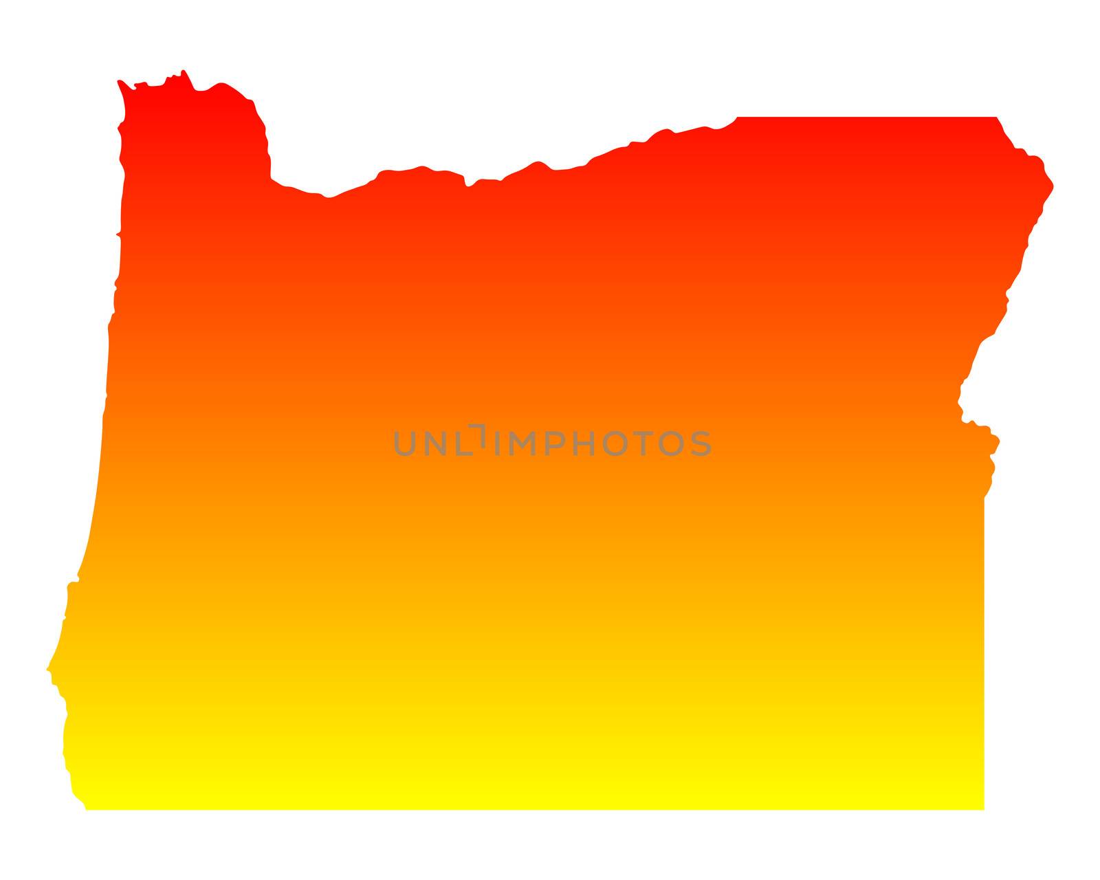 Map of Oregon by rbiedermann