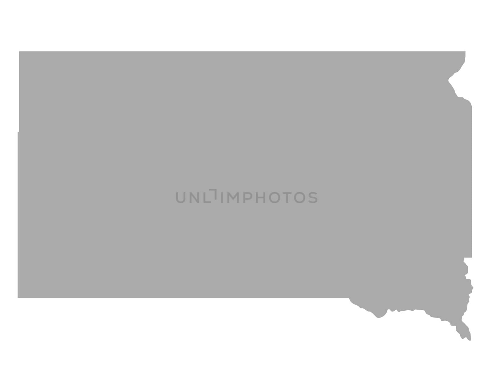 Map of South Dakota