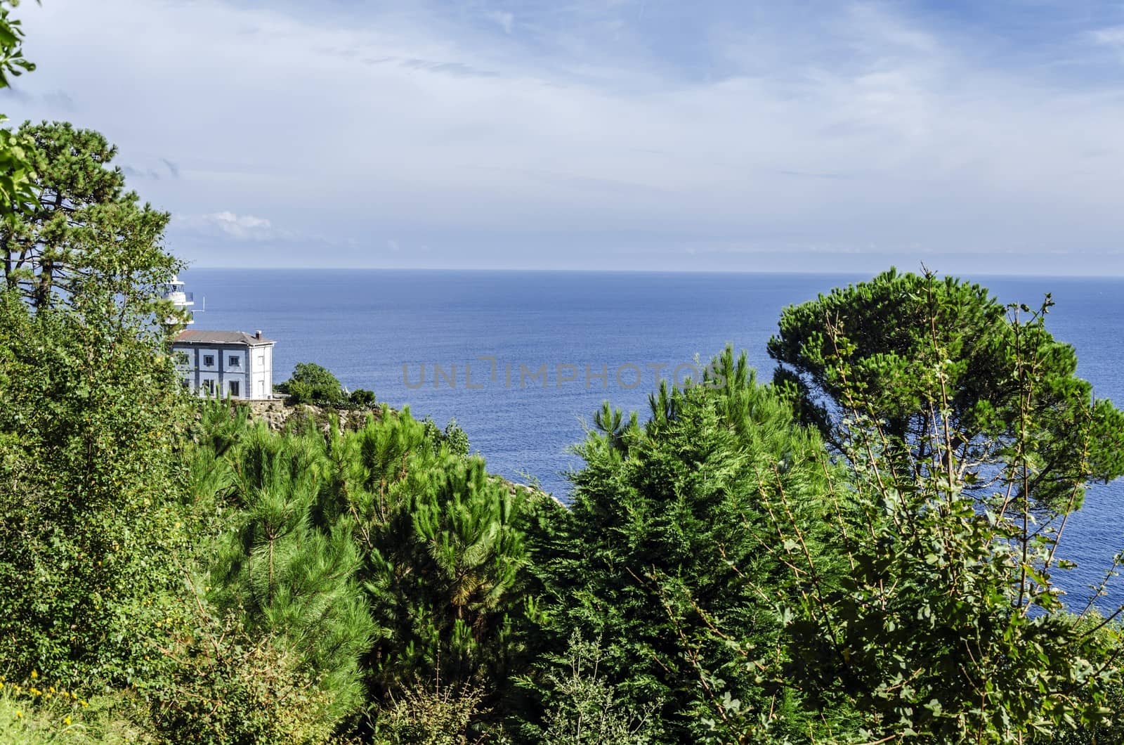 Beautiful view at the Atlantic ocean in Getaria city, Spain.