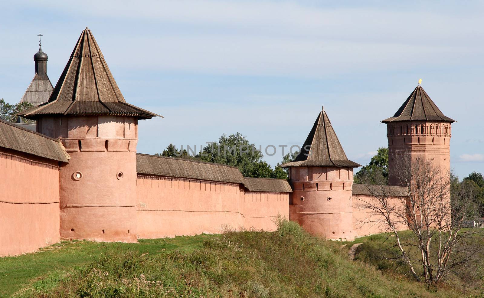 Wall of Monastery of Saint Euthymius in Suzdal, Russia