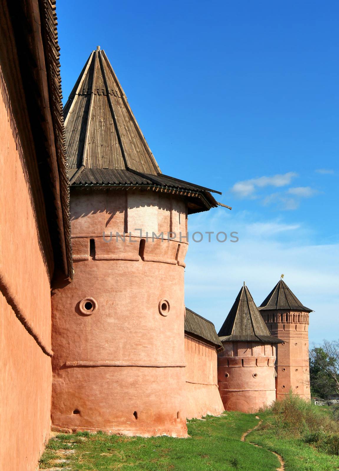 Wall of Monastery of Saint Euthymius in Suzdal, Russia