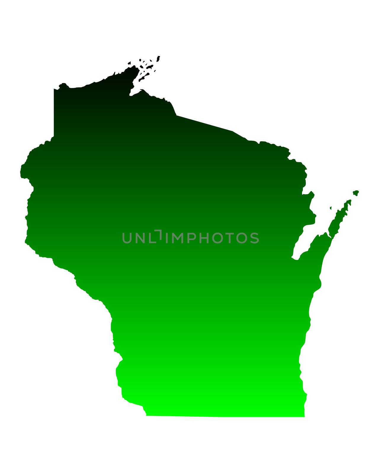 Map of Wisconsin by rbiedermann