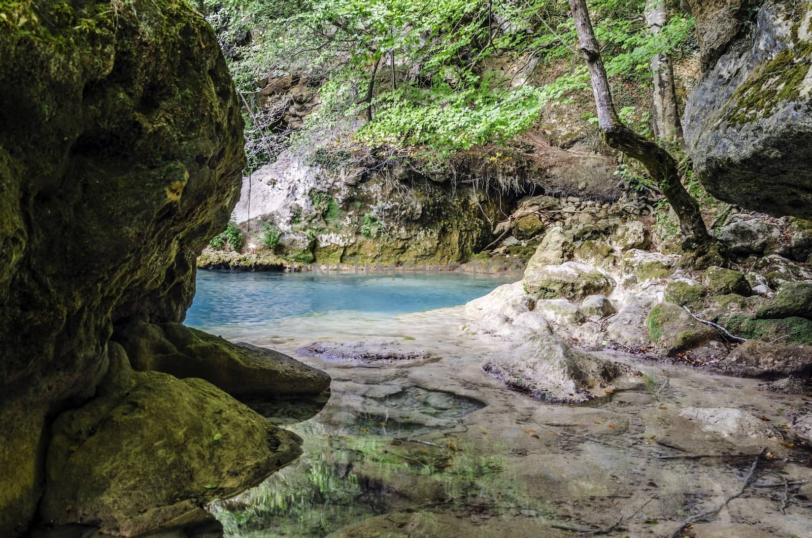 Beautiful river deep in to the Navarra's mountain in Spain.